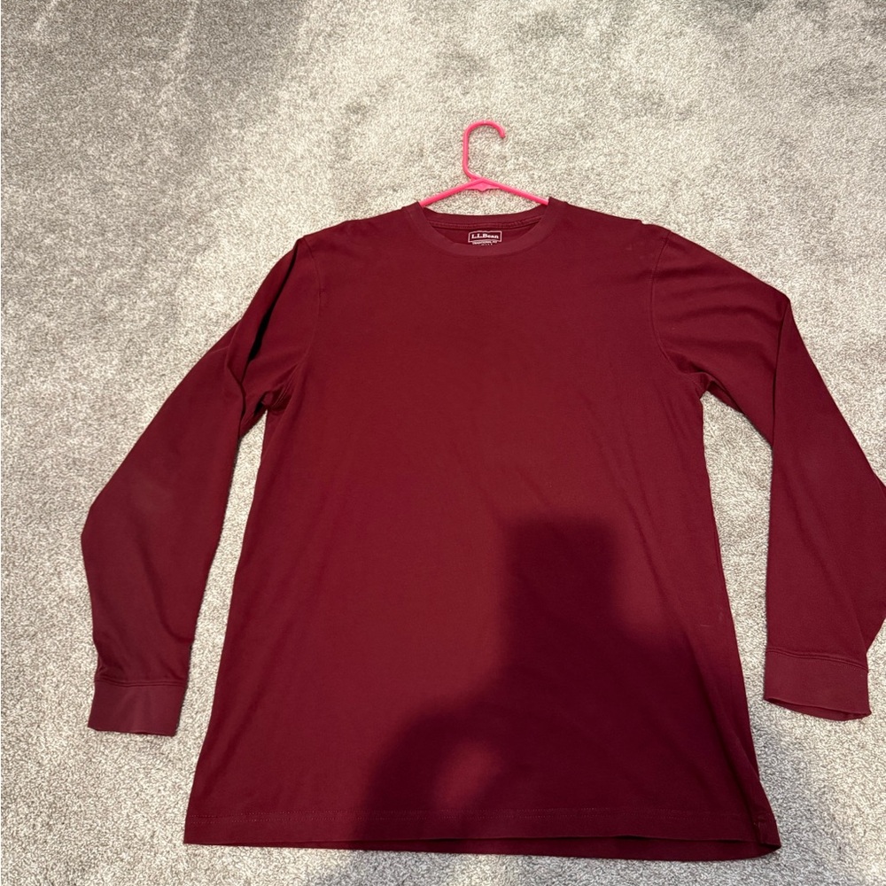 L.L. Bean Burgundy Long Sleeve Tee